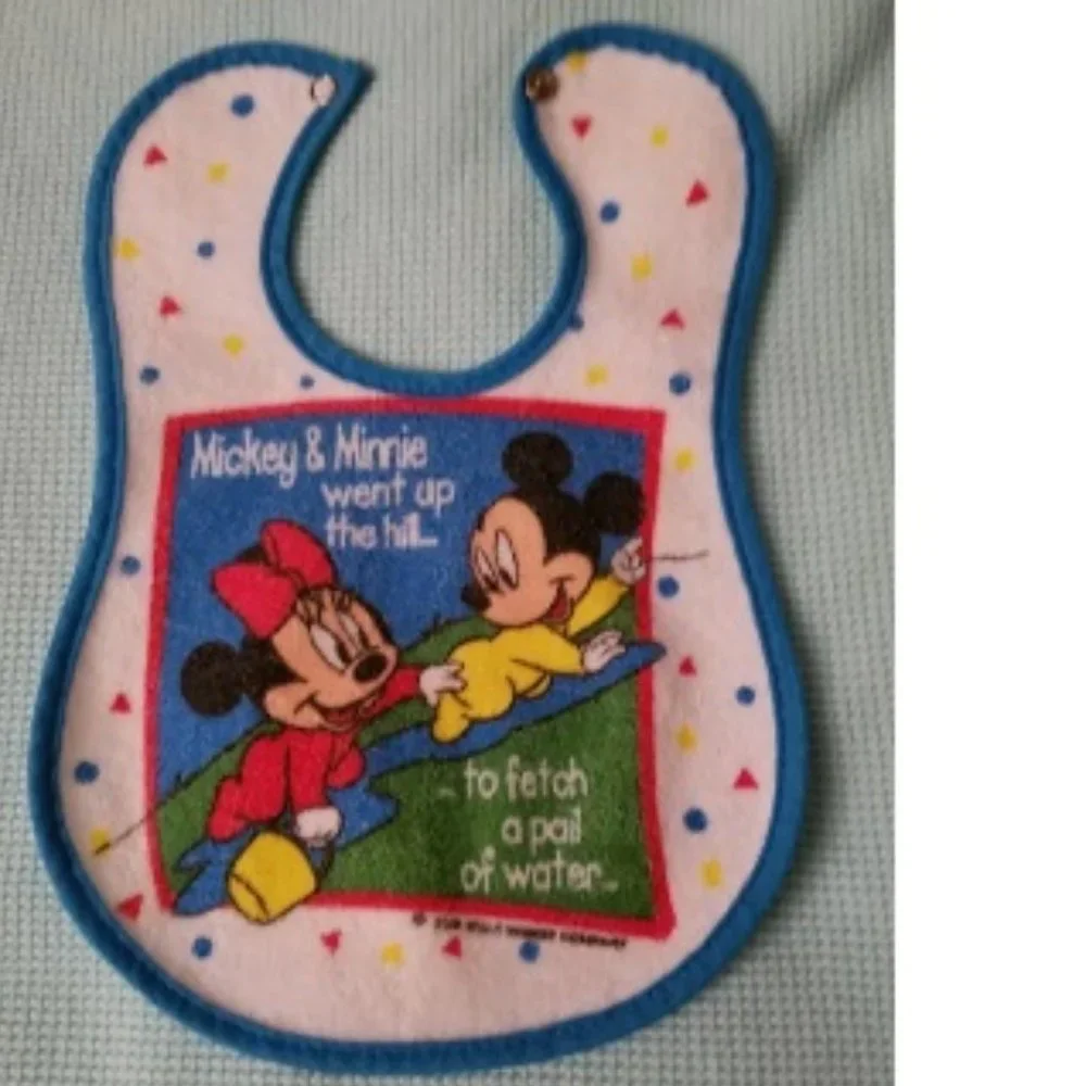 NEW Baby Bib VINTAGE Mickey & Minnie 